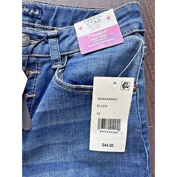 Imperial Star Big Girls straight high rise soft stretch adjustable waistband 12 - Picture 3 of 6